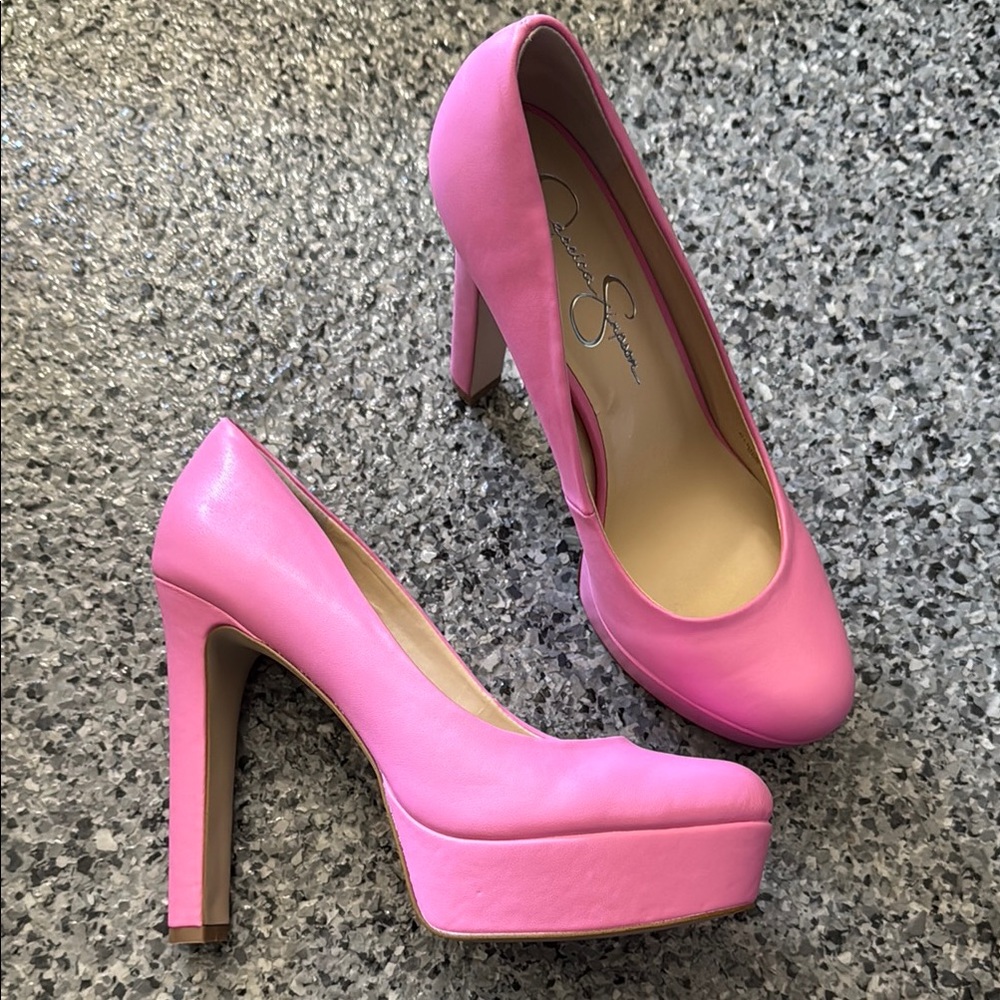Jessica Simpson Pink Platform Heels